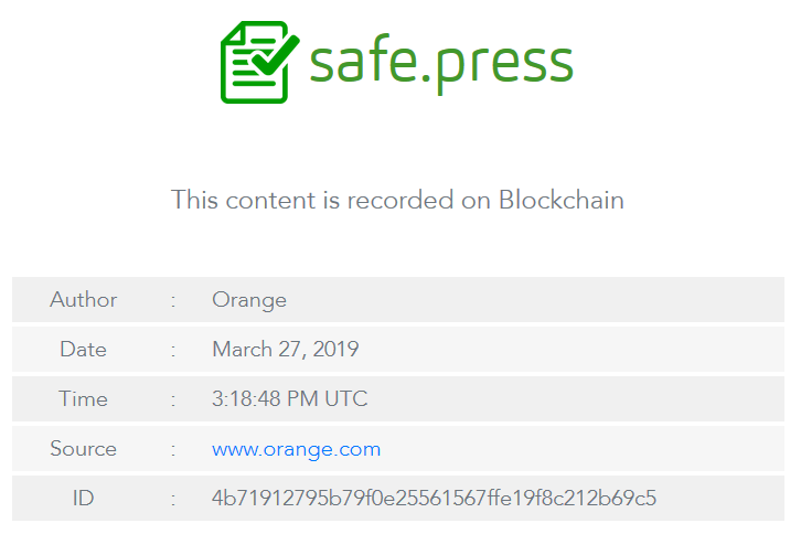 Orange commence à utiliser la blockchain pour certifier ses contenus de presse