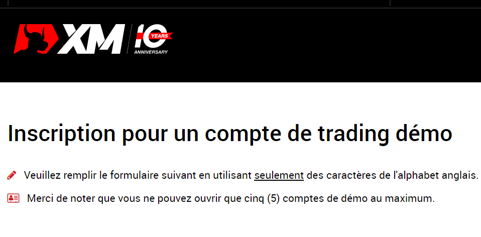 compte demo XM