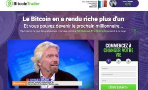 Page accueil Bitcoin Trader
