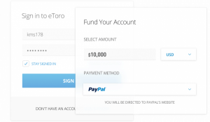 Étape 4 : Créditez votre compte de trading à hauteur de 200$ au minimum