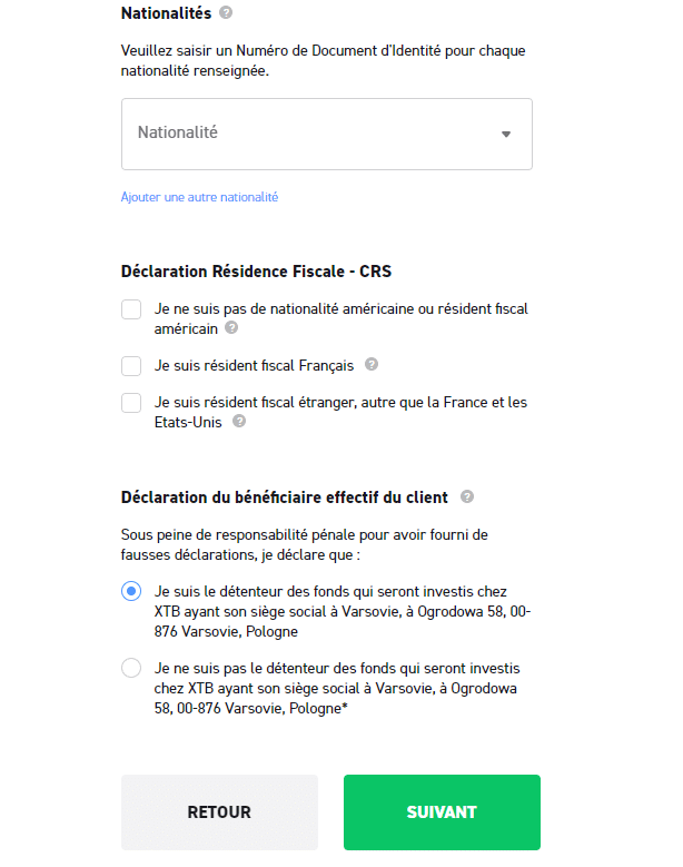 Inscription XTB broker spread fixe