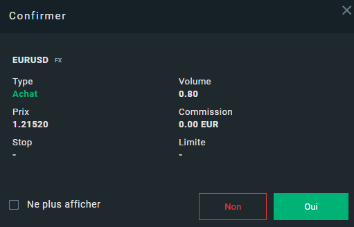 Ordre XTB broker spread fixe