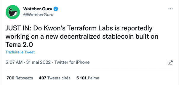 Do Kwon explore la piste du stablecoin décentralisé !