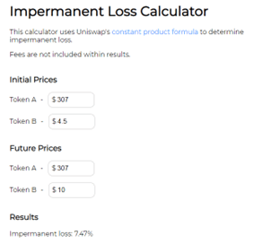 impermanent loss calculator