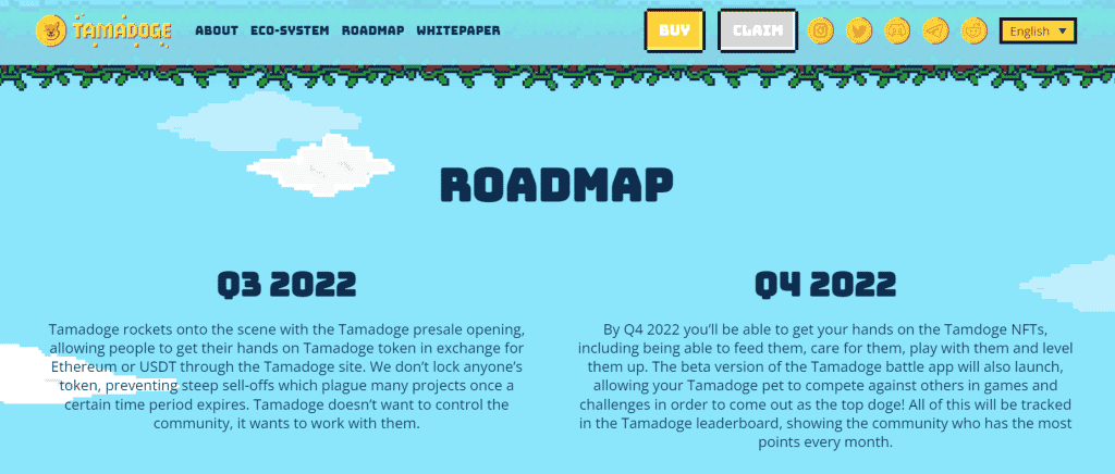 roadmap tamadoge