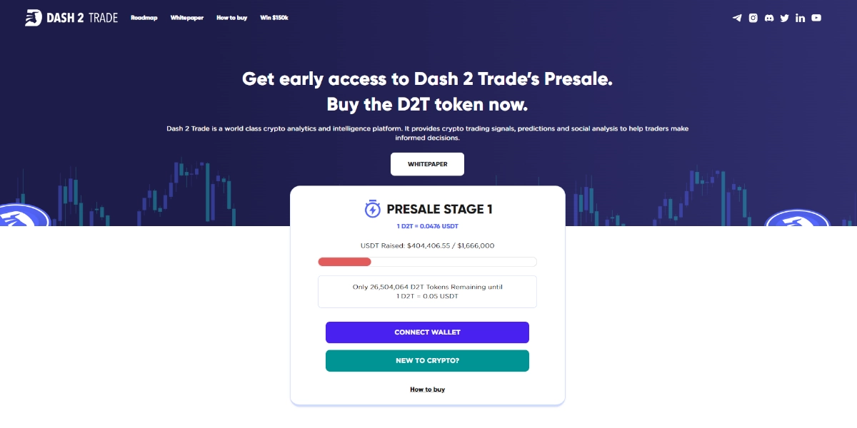 Dash 2 Trade - Page d'accueil