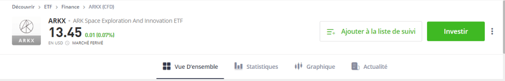 valeur arkx