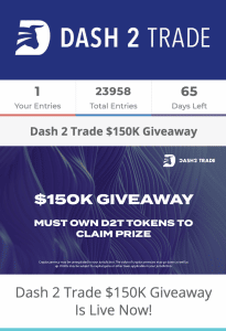 giveaway dash 2 trade