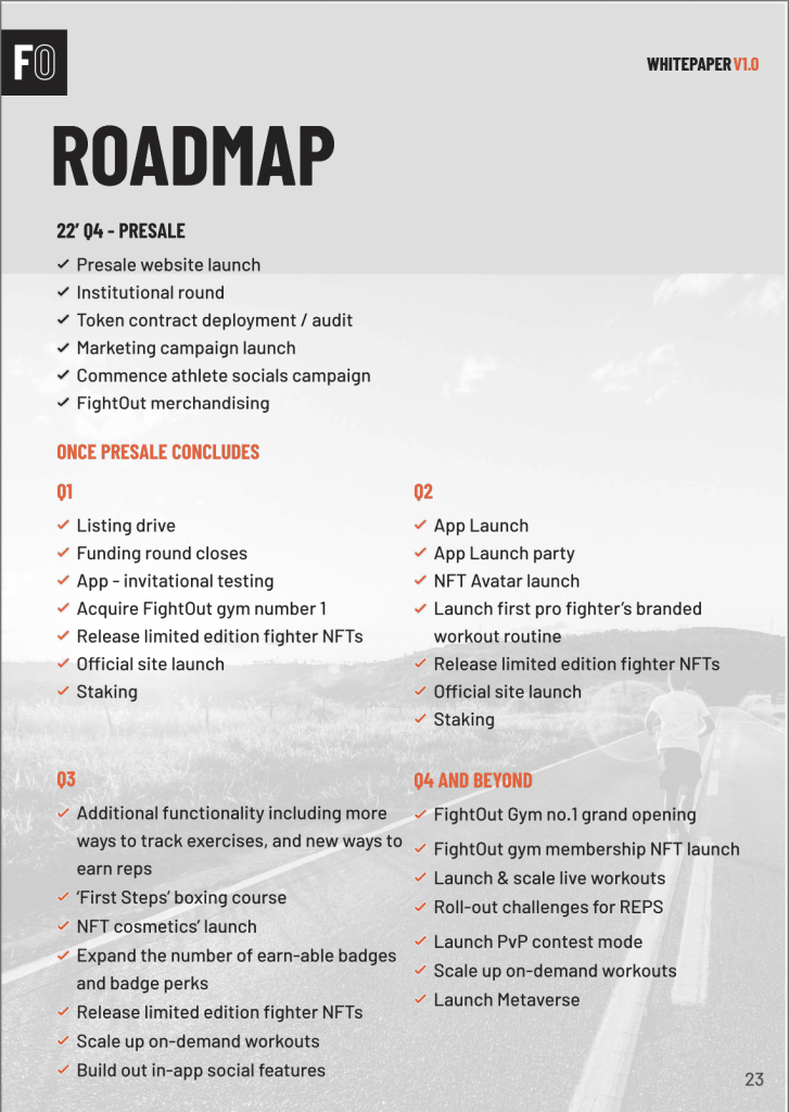 Roadmap FightOut