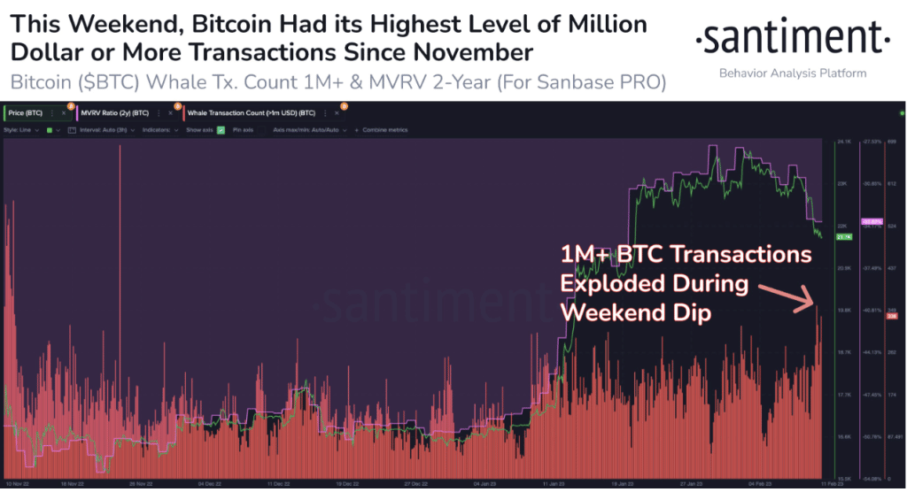 highest transactions bitcoin santiment