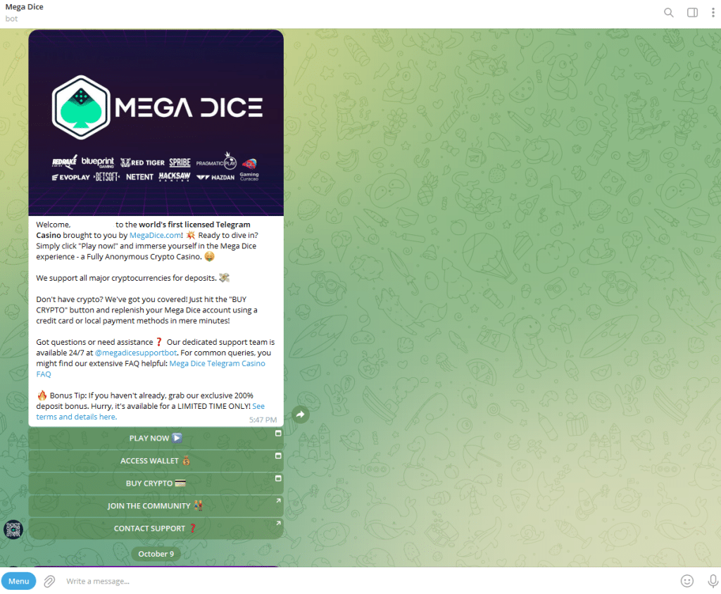 join mega dice