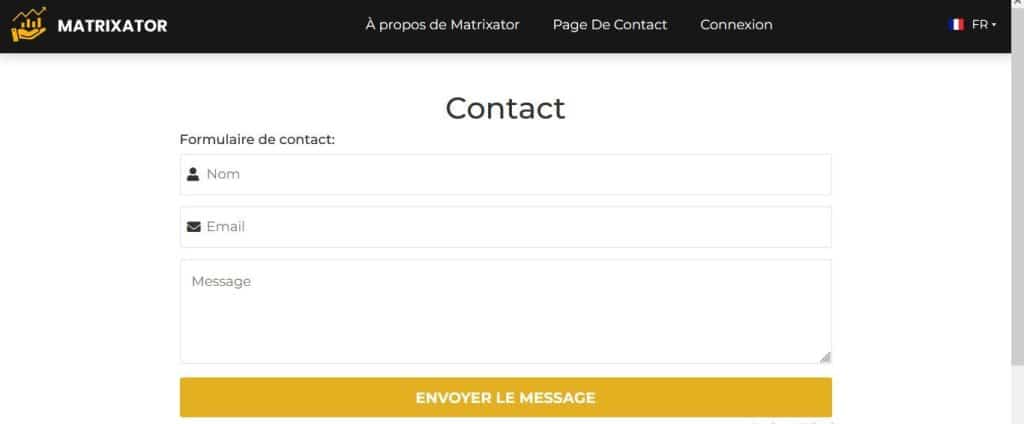 Contacter Matrixator