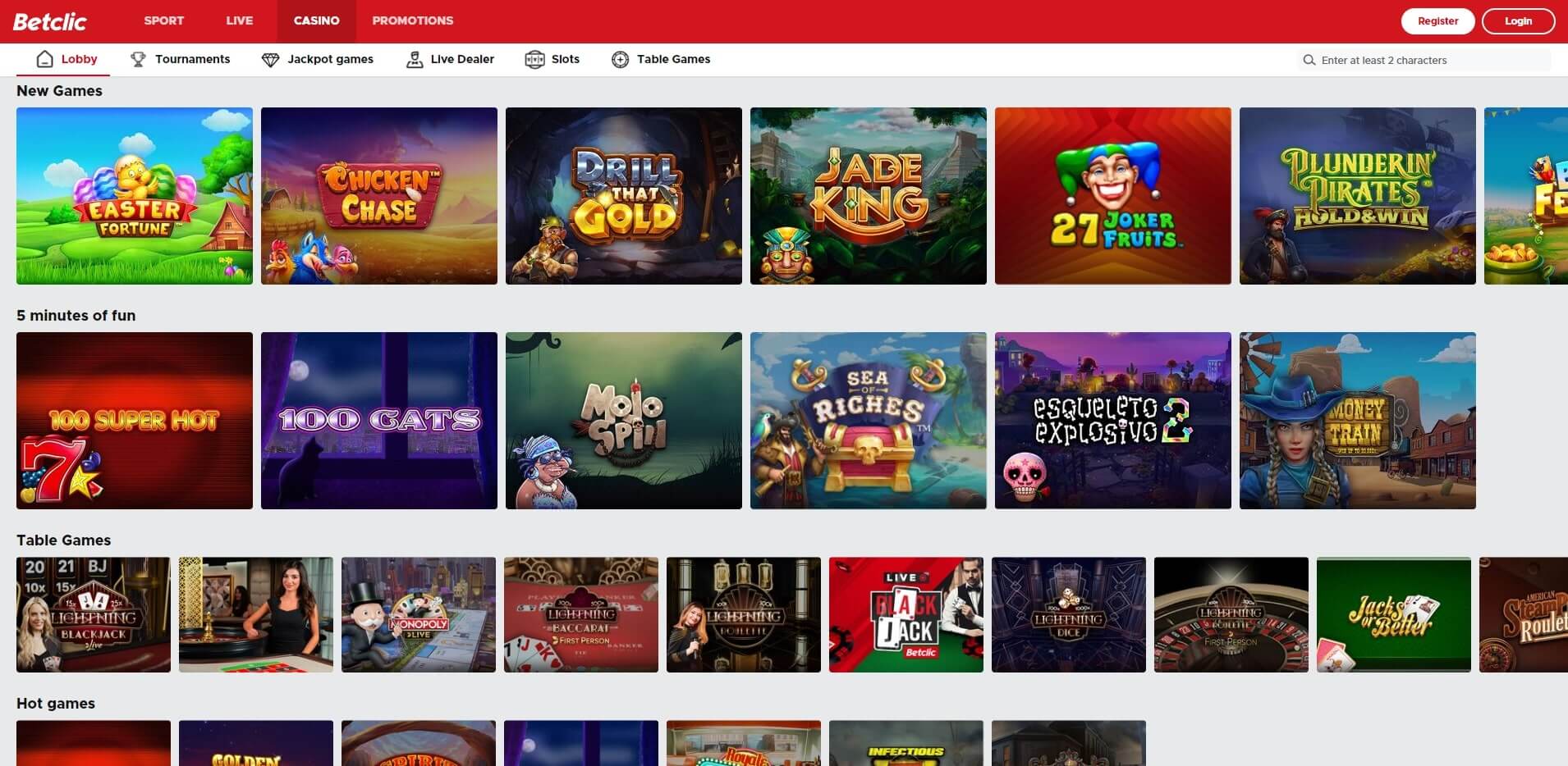 Casino en ligne sans vérification Betclic