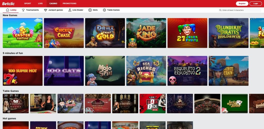 Betclic bonus casino en ligne
