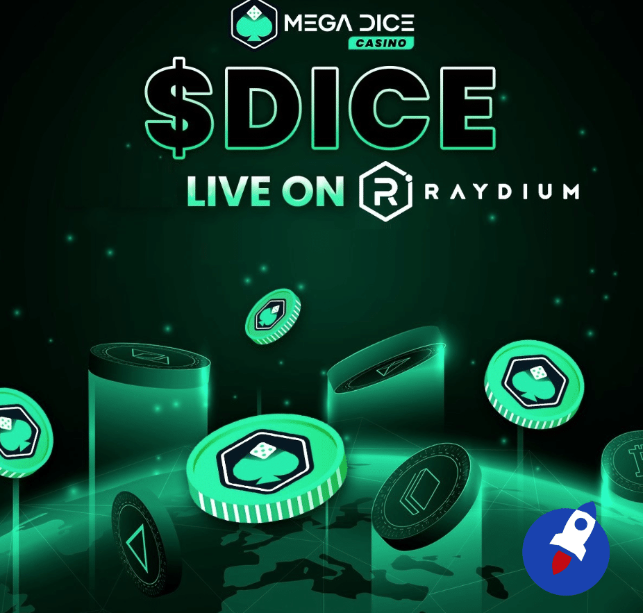 Mega Dice fait ses débuts sur Raydium, brûle 128 millions de jetons et lance la version 2 de sa plateforme de staking