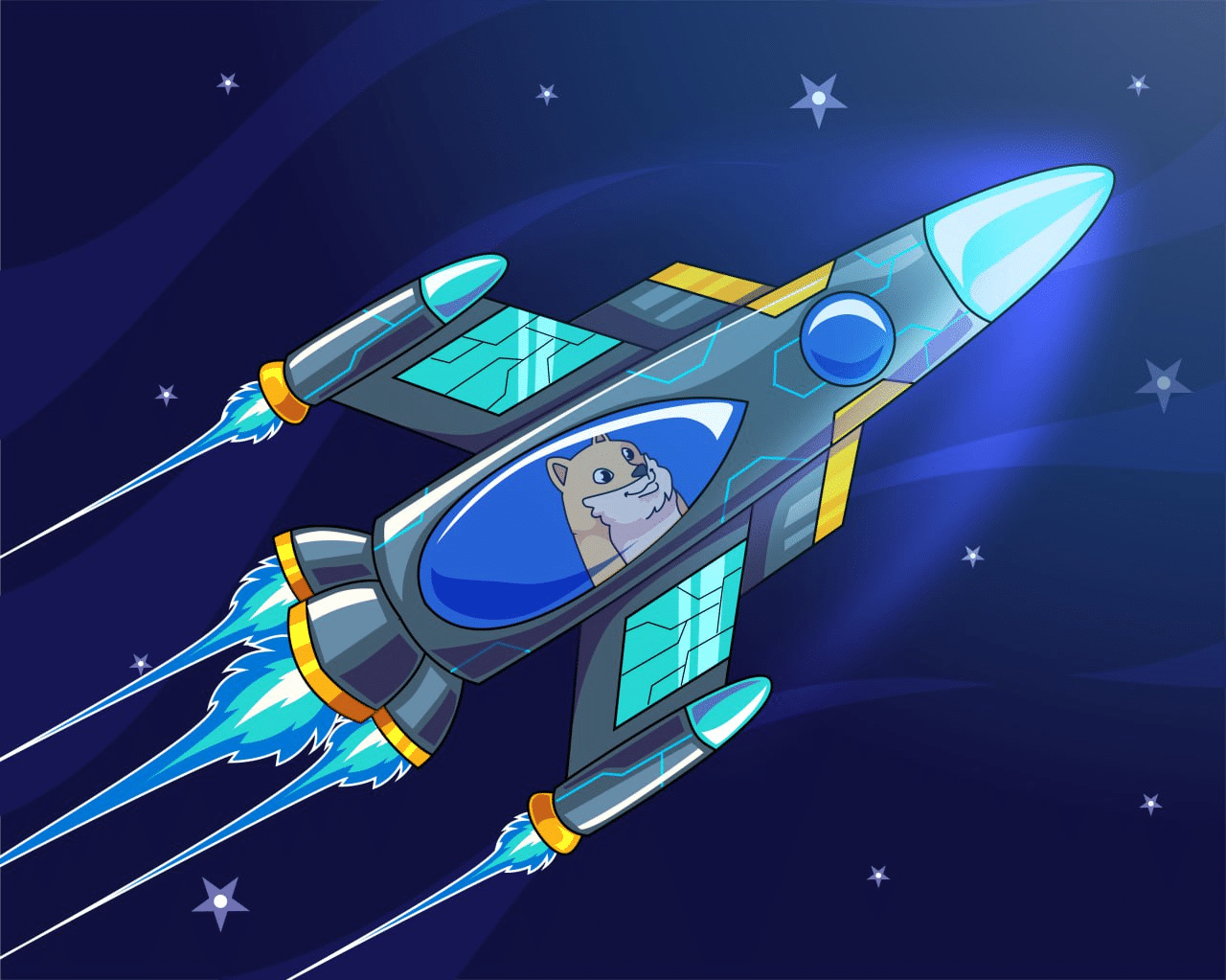doge to the moon