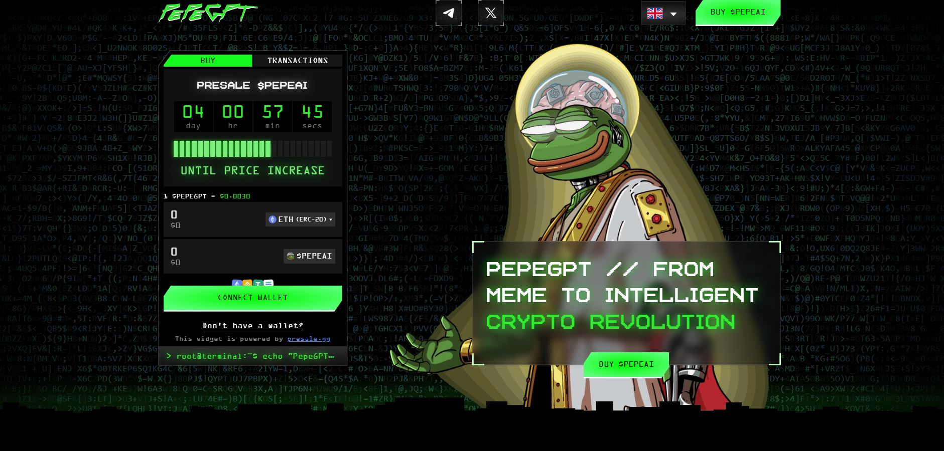 site officiel de pepe gpt