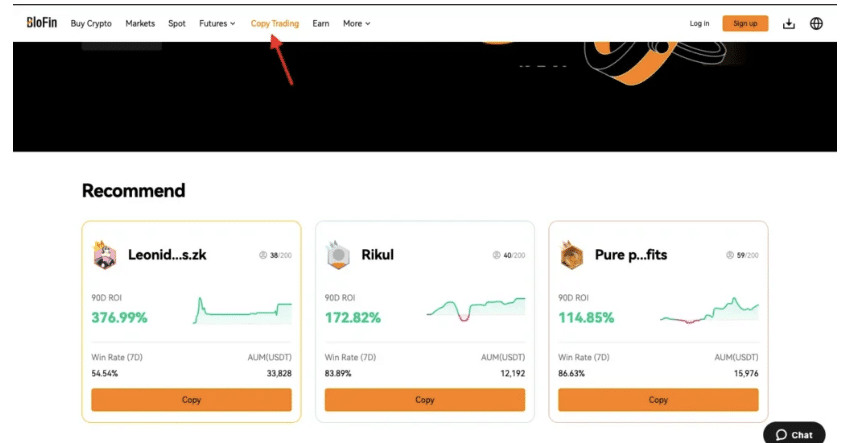 Copy trading sur BloFin