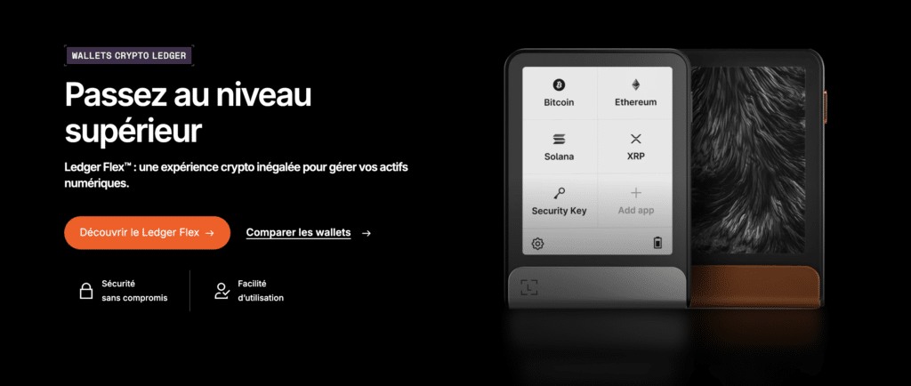 Page d'accueil Ledger Nano X