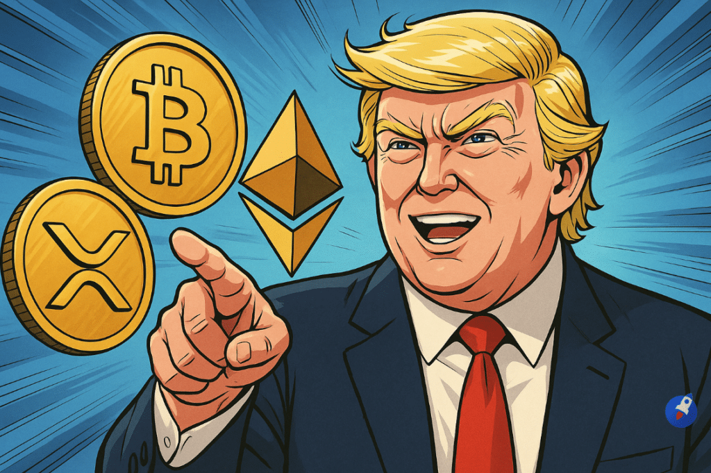 « Big fan » des cryptos :  les 3 tokens que Trump pourrait soutenir