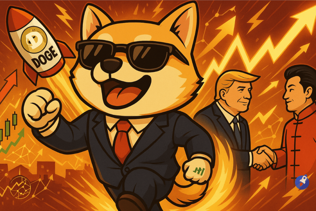 Le Dogecoin explose de 25% alors que Trump affiche son enthousiasme face aux négociations Chine-USA