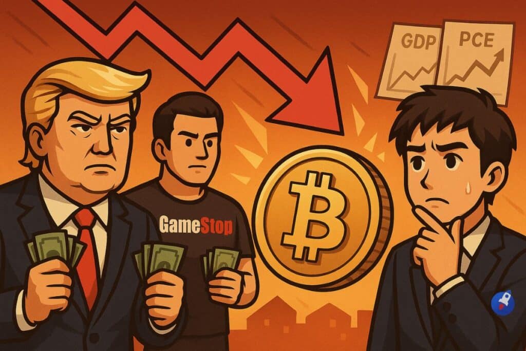 Bitcoin sous pression malgré les achats massifs de Trump et GameStop, avant 2 indicateurs clés