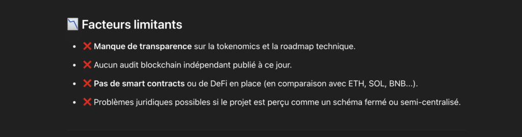 facteurs limitants pi coin chatgpt