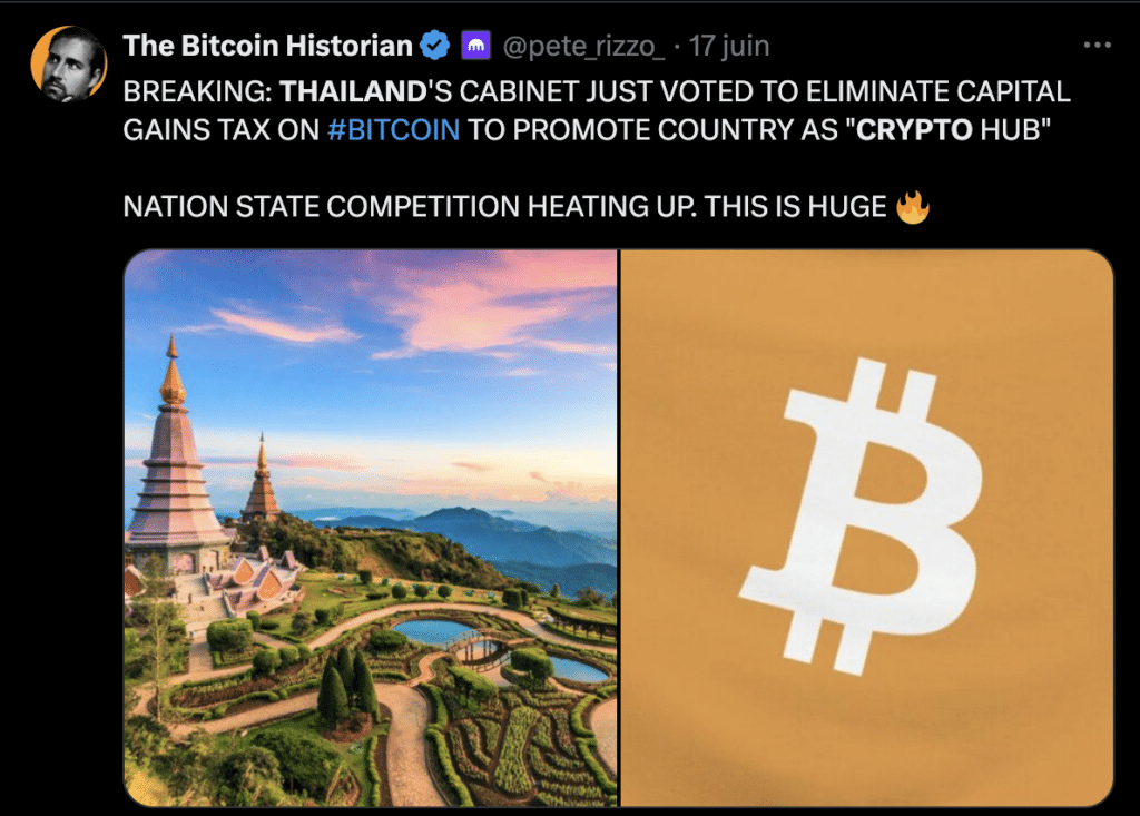 Thaïlande crypto