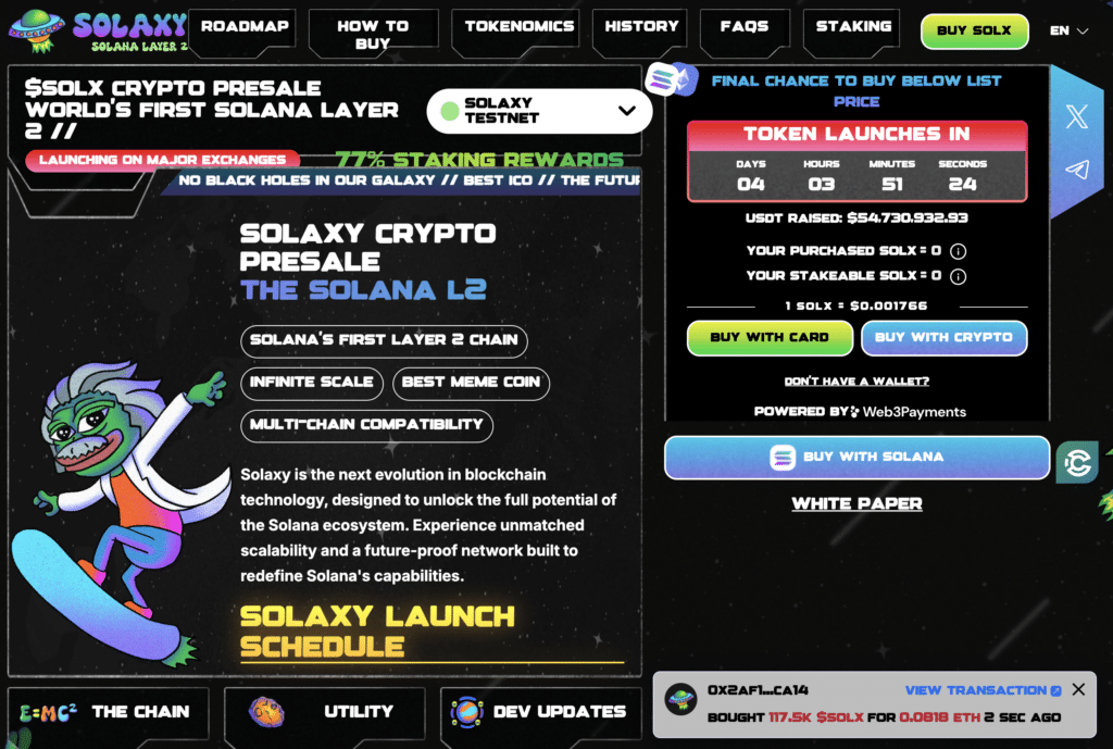solaxy 54 millions dollars