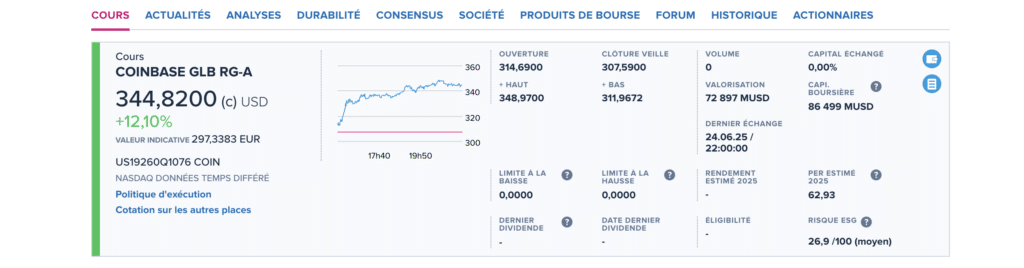 coinbase boursorama