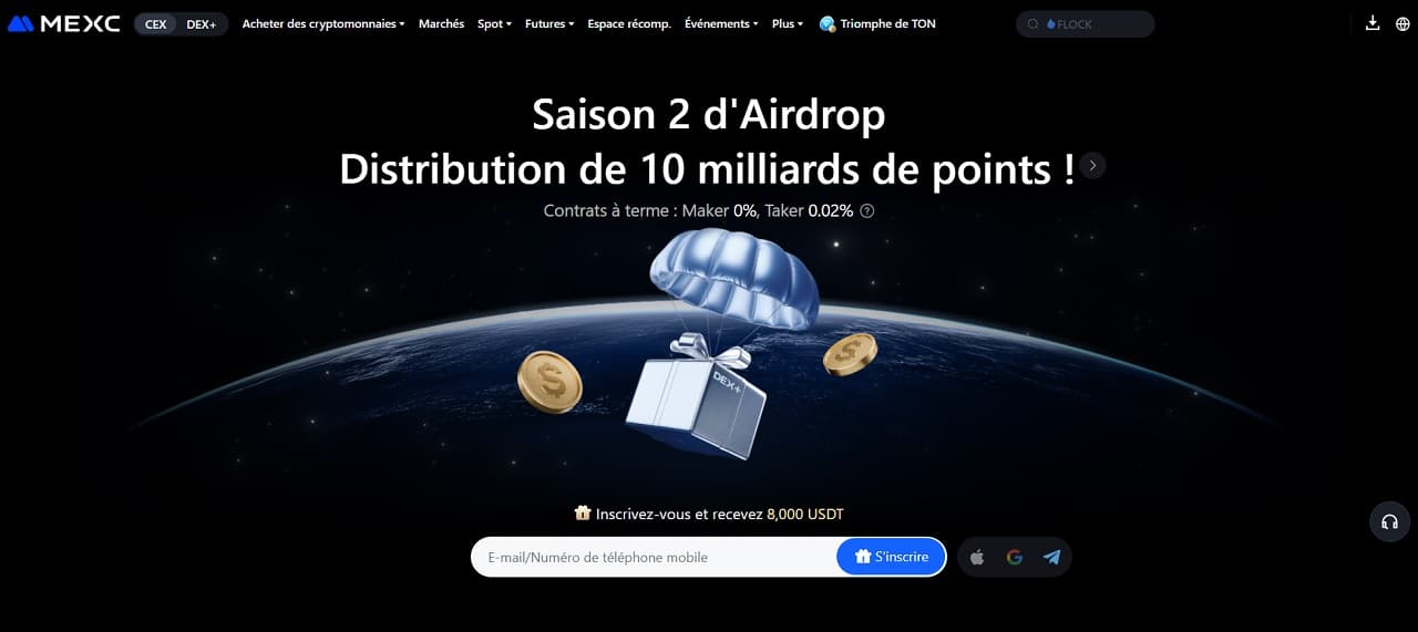 S'inscrire sur MEXC