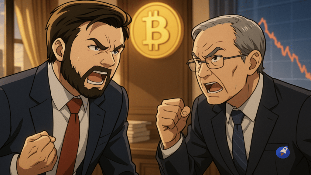 JD Vance s’énerve contre la Fed : le marché crypto attend la baisse des taux