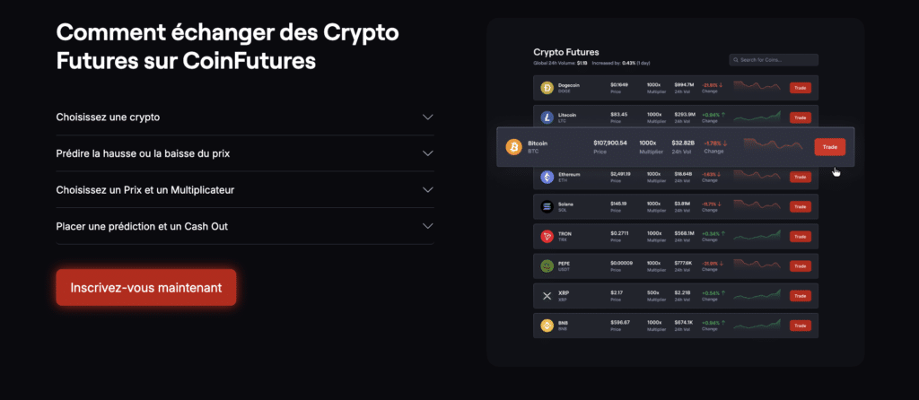 Fonctionnement de Coinfutures