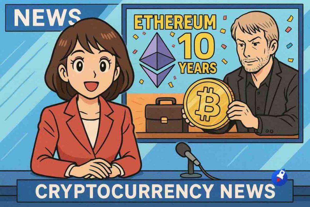 En direct : Ethereum a 10 ans, Strategy achète Bitcoin, l’actu crypto du 30 juillet