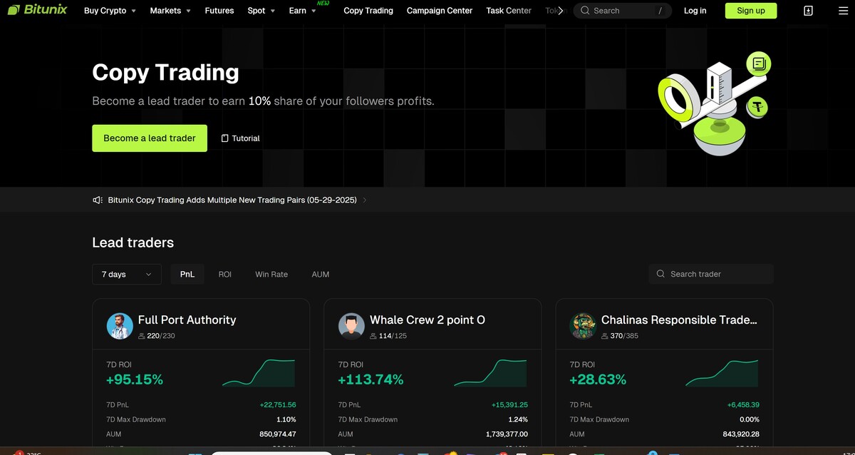 copy trading bitunix
