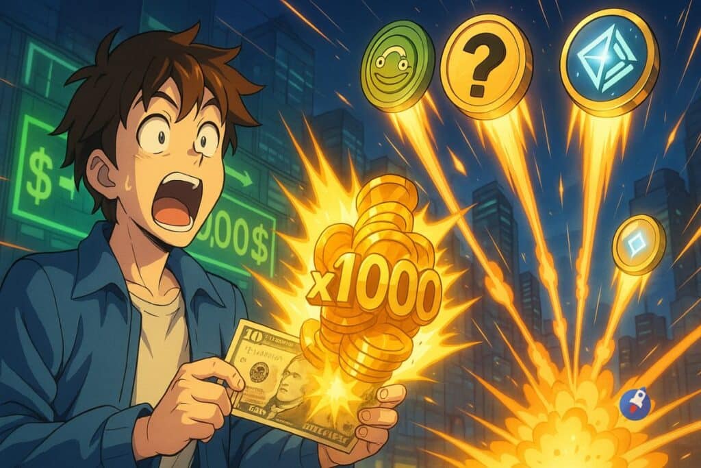 10 $ peuvent devenir 10 000 $ en quelques minutes avec ces cryptomonnaies x1000