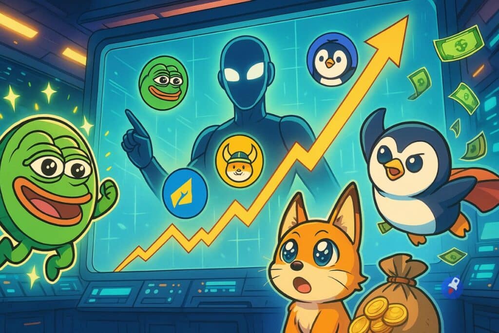Grok a prédit une hausse des memecoins Pepe, Pudgy Penguins et FLOKI
