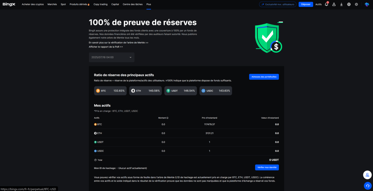 preuves réserve bingx