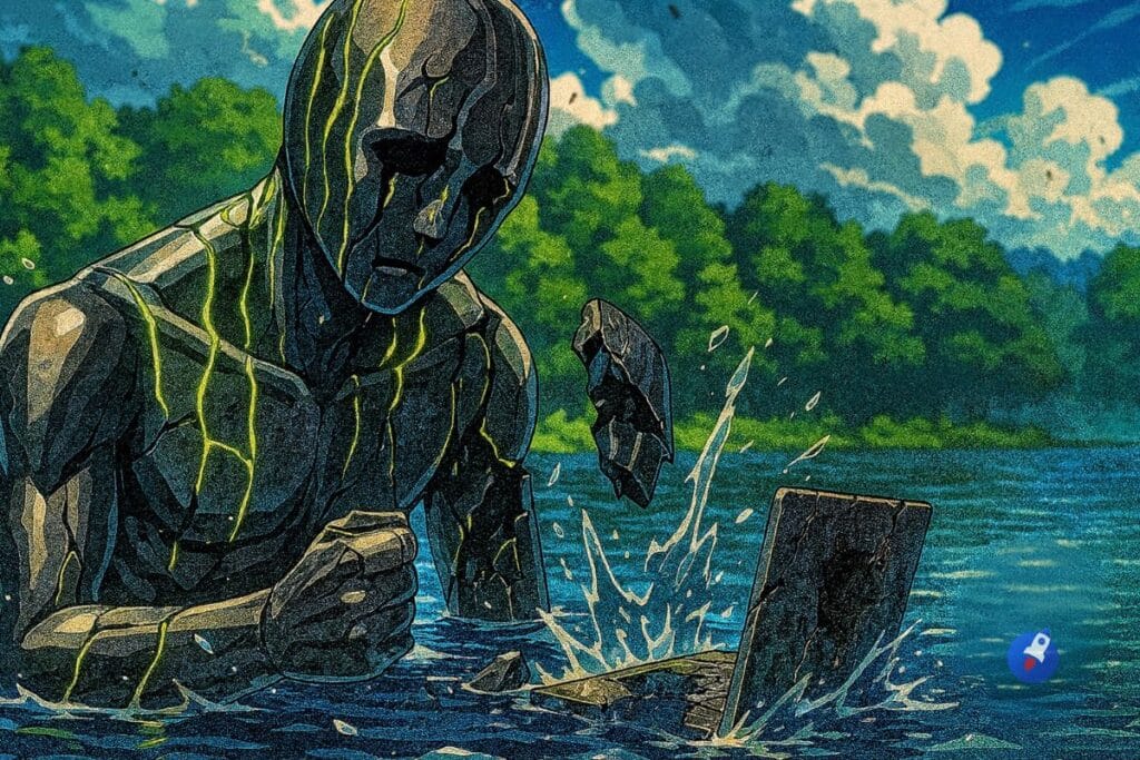 Une statue volée de Satoshi Nakamato a été retrouvée cassée dans un lac