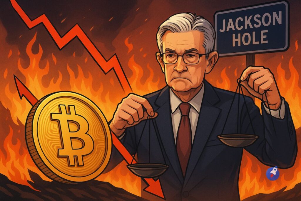 Crash du Bitcoin : Carnage sur les cryptos, la prudence domine avant Jackson Hole