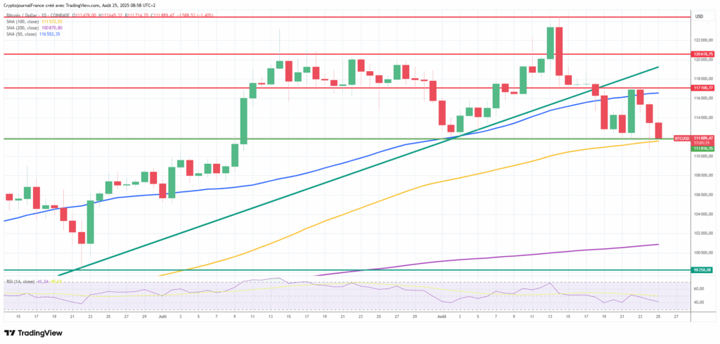 Graphique Bitcoin journalier