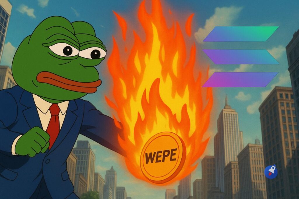 Wall Street Pepe conquiert sur Solana : 1 milliard de WEPE brûlés et 24h pour les NFTs !