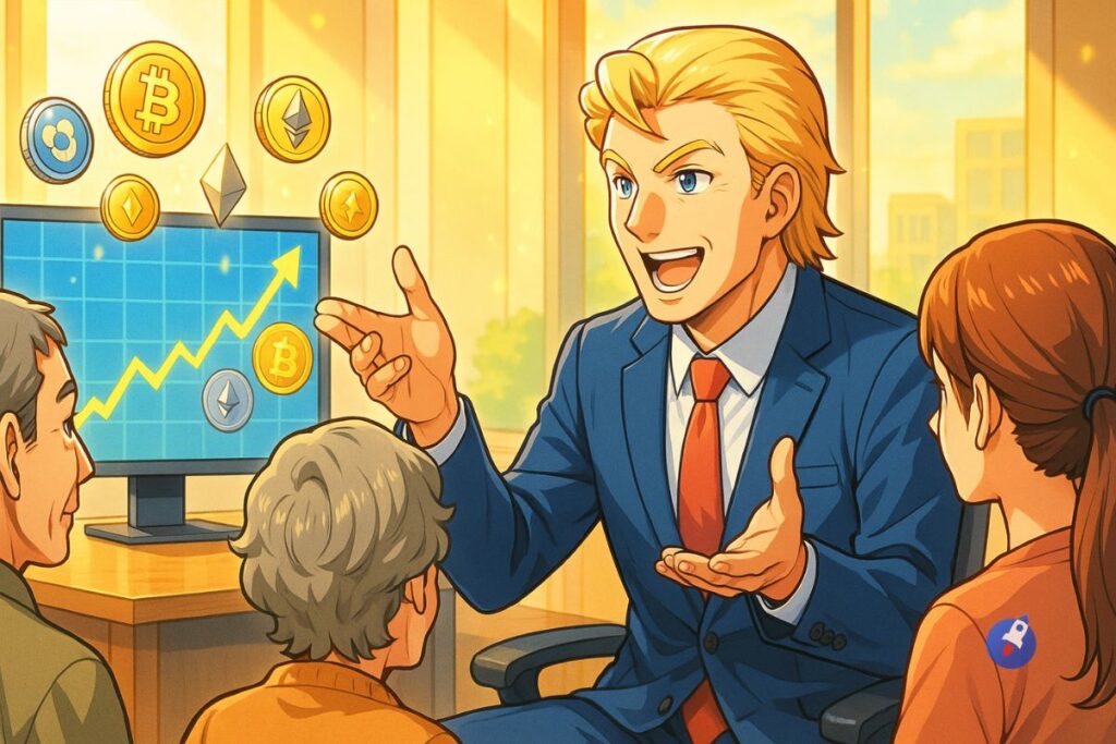 Trump incite les Américains à investir en crypto pour leur retraite