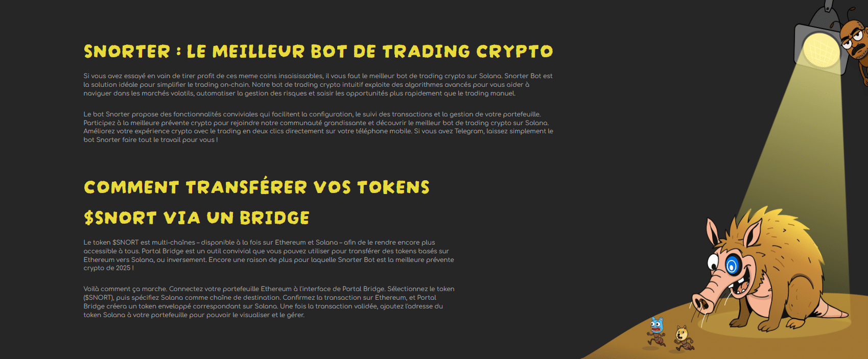 Snorter débarque pour sniper les prochains meme coins à x100