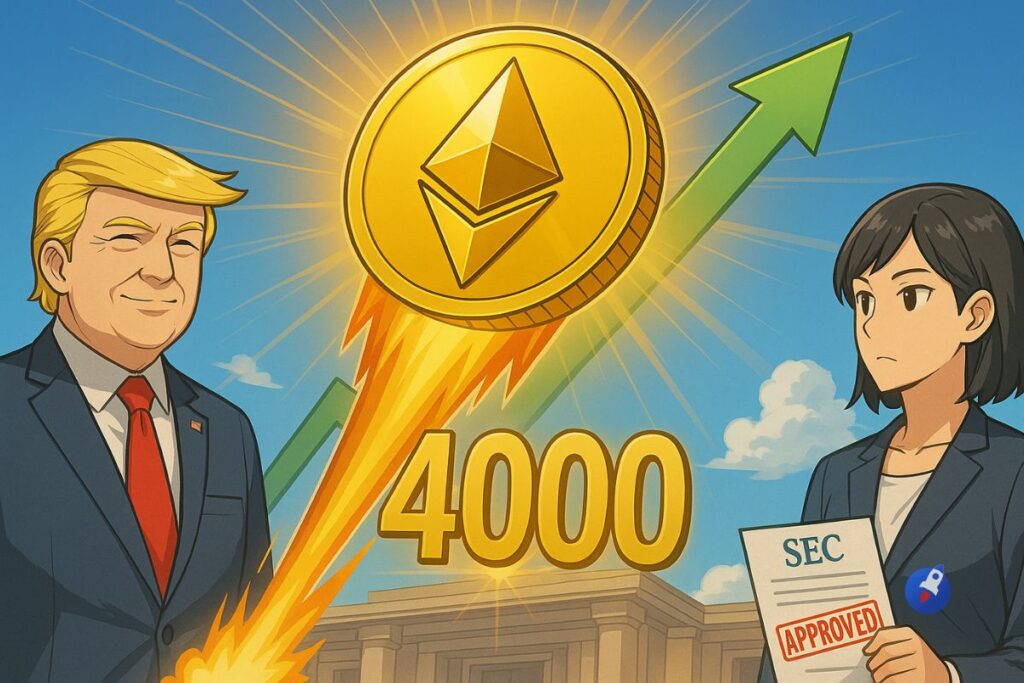 Prévision Ethereum : Les 4000 $ dépassés grâce à Trump et à la SEC, jusqu’où ira l’ETH ?