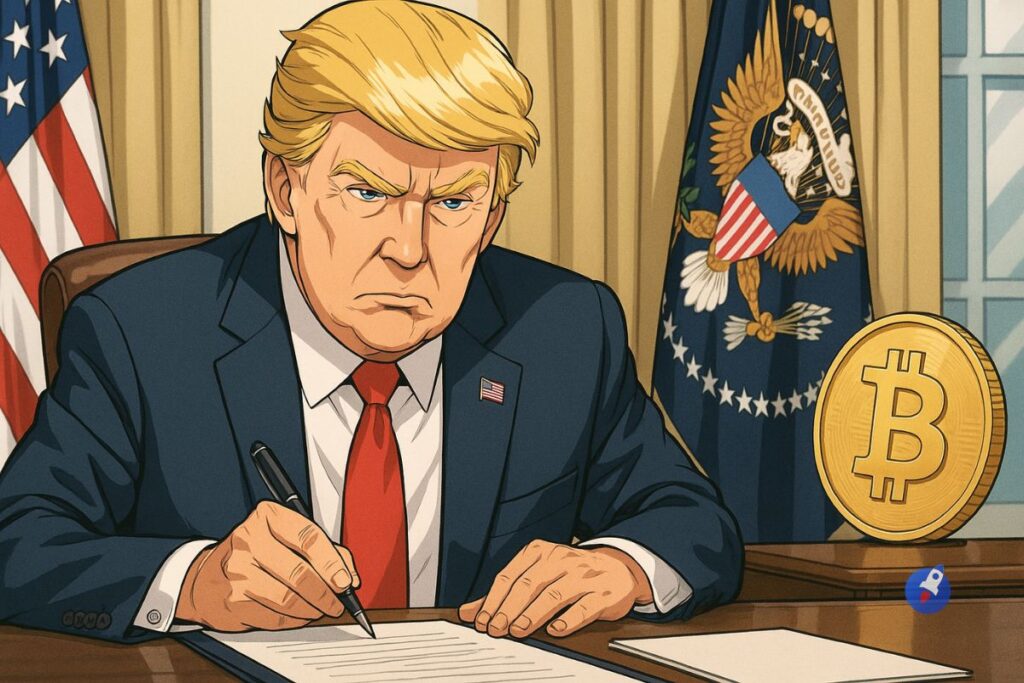 Trump signe un décret qui pourrait injecter des milliards en crypto