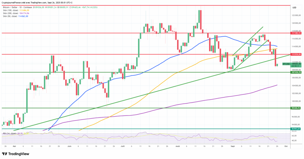 Graphique Bitcoin Journalier