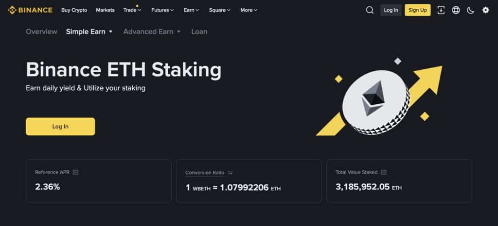 staking eth binance