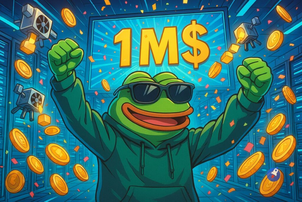 1M$ levés : PepeNode prouve que le mine-to-earn explose