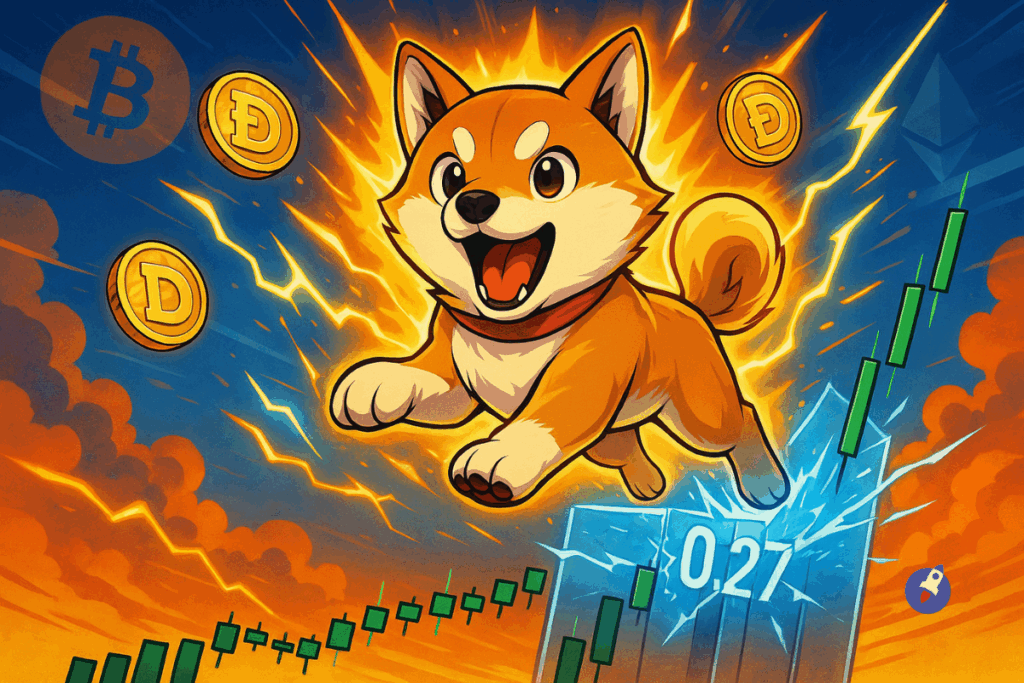 Dogecoin : vers un rallye à 0,45 $ après le seuil de 0,27 $ ?